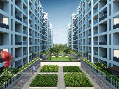 3d-model-architecture-3d-walkthrough-company-evening-view-township-isometric-Chandrapur